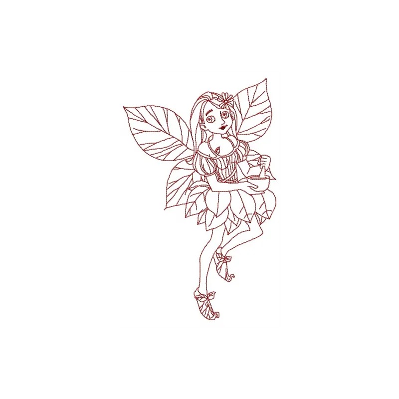 Preview of the Hardworking Fairy 2 embroidery design showcasing intricate details for enchanting stitching projects.