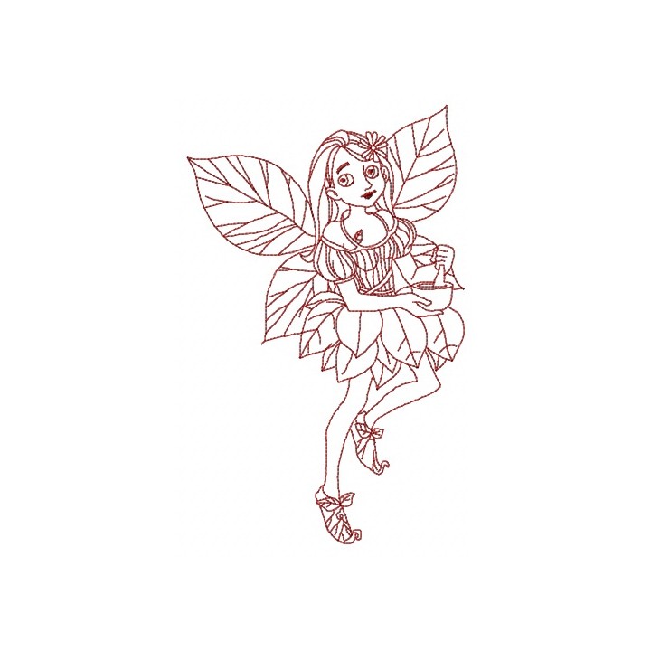 Hardworking fairy 2 embroidery design - Embroidery Design