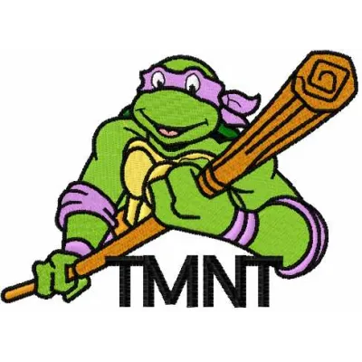 Preview of Donatello 6 embroidery design featuring the iconic Teenage Mutant Ninja Turtles character.