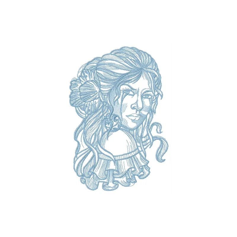 Preview of the Spanish beauty 3 embroidery design, featuring elegant floral motifs for girls and women.