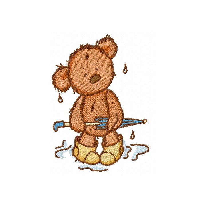 Umbrella didn't help embroidery design - Embroidery Design