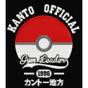 Kanto Official logo embroidery design for Pokemon, showcasing vibrant stitching patterns for creative projects.