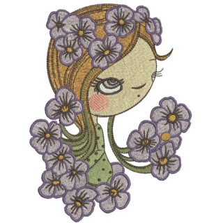 I like pansies embroidery design - Embroidery Design