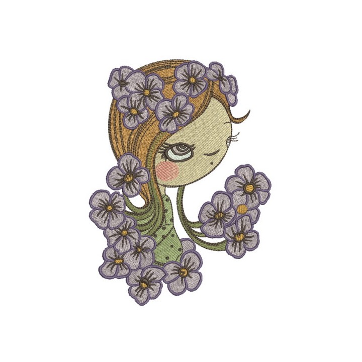 I like pansies embroidery design - Embroidery Design