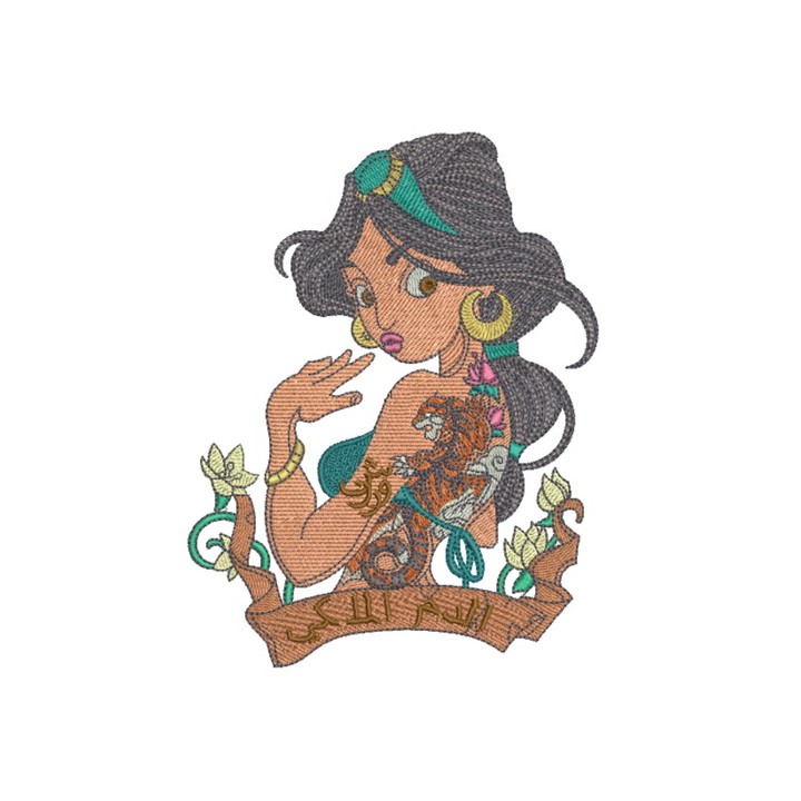 Modern Jasmin 4 embroidery design - Embroidery Design