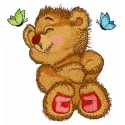 Preview of the Sweet Teddy's Dreams embroidery design featuring a cute teddy bear for stitching projects.
