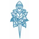 Preview of Love Dagger 4 embroidery design featuring intricate ornament patterns for creative projects.