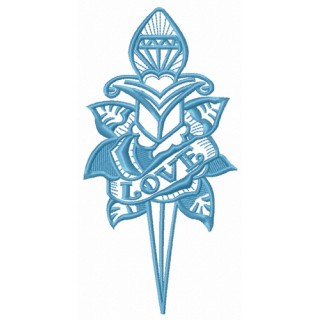 Love dagger 4 embroidery design - Embroidery Design