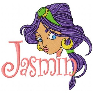 Jasmine Princess embroidery design - Embroidery Design