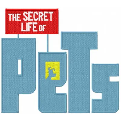 Embroidery design featuring characters from The Secret Life of Pets, ideal for t-shirts and tote bags.