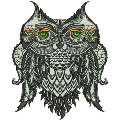 Owl granny 2 embroidery design showcasing a whimsical owl motif, ideal for stitching on shirts or pillows.
