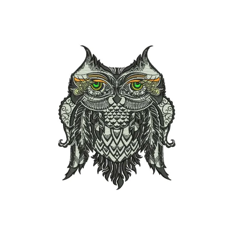 Owl granny 2 embroidery design showcasing a whimsical owl motif, ideal for stitching on shirts or pillows.