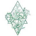 Preview of Composition with Poppies 2 embroidery design featuring vibrant floral motifs for creative stitching projects.