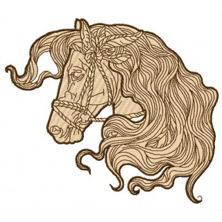 Romantic horse embroidery design - Embroidery Design