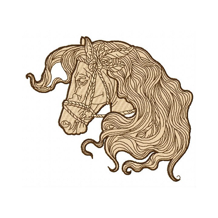 Romantic horse embroidery design - Embroidery Design