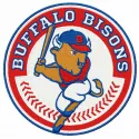 Buffalo Bisons logo embroidery design showcased on a baseball cap, featuring intricate stitching details.
