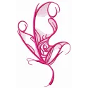 Rose pattern butterfly 2 embroidery design showcasing a delicate butterfly with floral elements, perfect for various project…