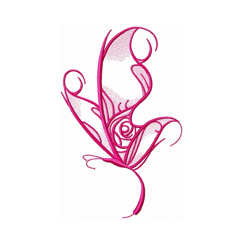 Rose pattern butterfly 2 embroidery design showcasing a delicate butterfly with floral elements, perfect for various project…