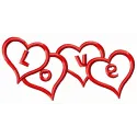 Preview of Love Decoration 2 embroidery design, featuring intricate stitching patterns for Valentine's Day projects.