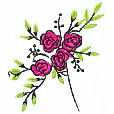 Preview of a tiny rose flowers embroidery design showcasing delicate floral motifs for creative stitching projects.