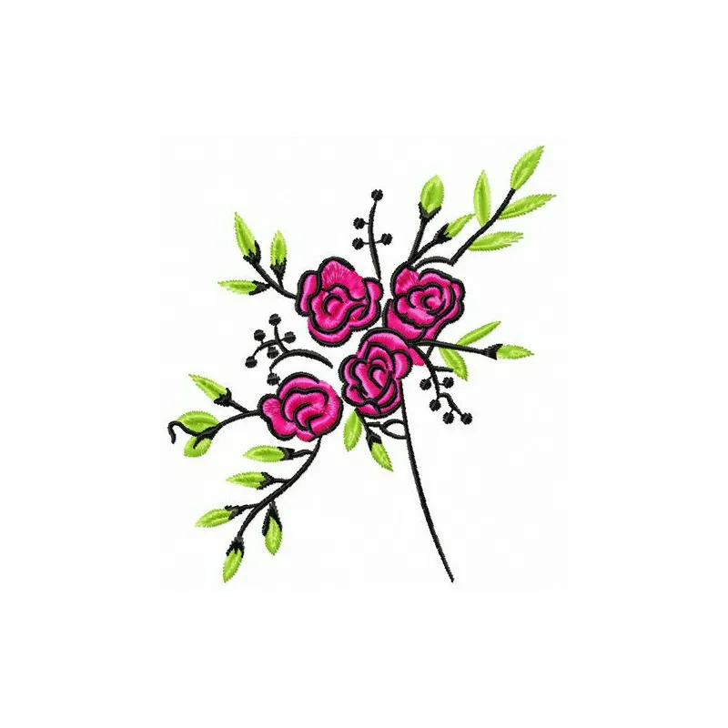 Preview of a tiny rose flowers embroidery design showcasing delicate floral motifs for creative stitching projects.