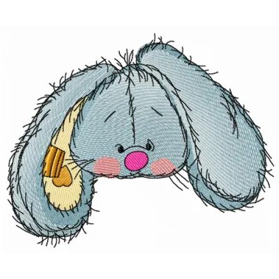 Excuse me 4 embroidery design featuring playful bunnies, ideal for embellishing t-shirts or baby onesies.