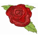 Prickly rose embroidery design showcasing intricate floral stitching patterns for various fabric projects.