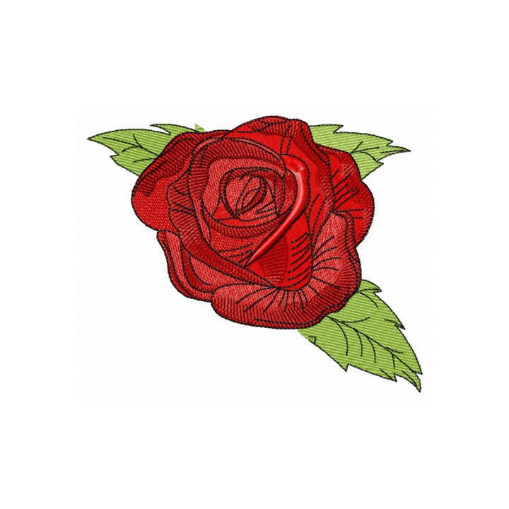 Prickly rose embroidery design - Embroidery Design