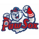 Pawtucket Red Sox logo embroidery design featuring intricate stitching details for baseball enthusiasts.