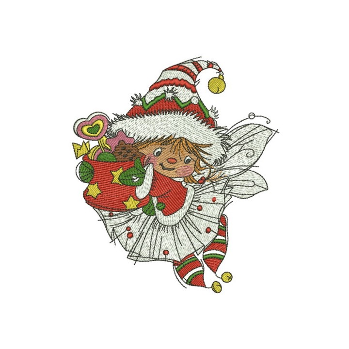 Santa's fairy embroidery design - Embroidery Design