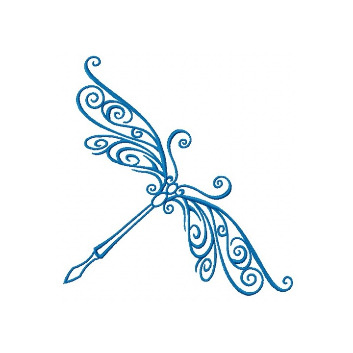 Delicate dragonfly 2 embroidery design - Embroidery Design