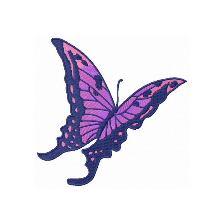 Butterfly flying away embroidery design - Embroidery Design