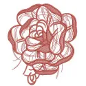 Preview of a pink rose sketch embroidery design featuring delicate floral details for creative stitching projects.