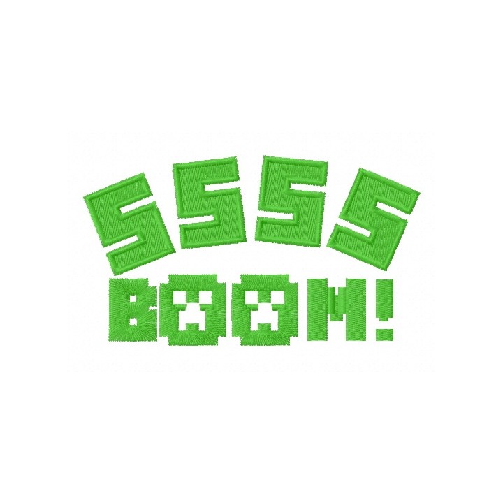 SSSS boom embroidery design - Embroidery Design