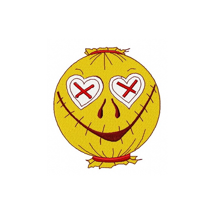 Scarecrow in love embroidery design - Embroidery Design