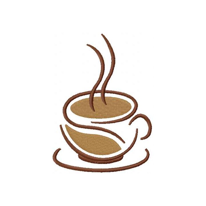 Coffee cup 17 embroidery design - Embroidery Design