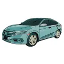 Embroidery design preview of a Honda Civic Touring car 2 stitching pattern for automotive enthusiasts.