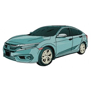 Honda Civic Touring car 2 embroidery design - Embroidery Design