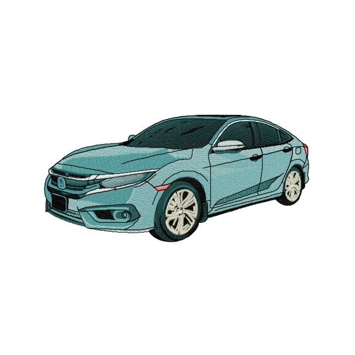 Honda Civic Touring car 2 embroidery design - Embroidery Design