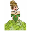 Preview of the 'Like a Princess' embroidery design featuring whimsical motifs for girls and women.