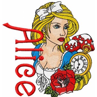 Alice embroidery design - Embroidery Design