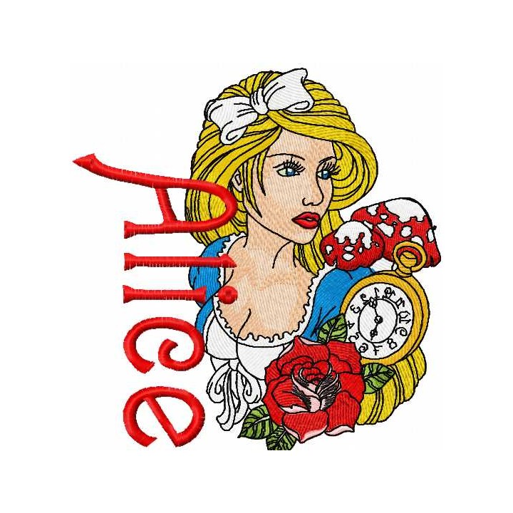 Alice embroidery design - Embroidery Design