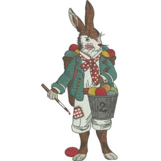Peter Rabbit painter embroidery design - Embroidery Design
