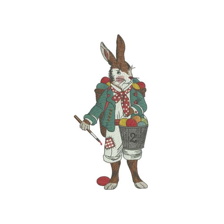 Peter Rabbit painter embroidery design - Embroidery Design