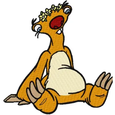 Preview of the Sid 3 embroidery design featuring a fun Ice Age character, perfect for creative stitching projects.