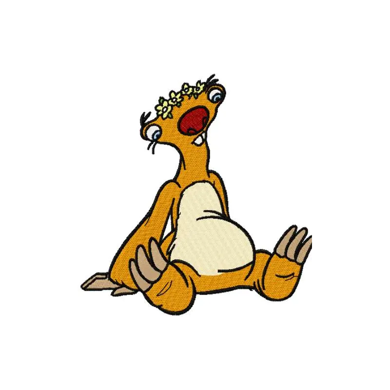 Preview of the Sid 3 embroidery design featuring a fun Ice Age character, perfect for creative stitching projects.