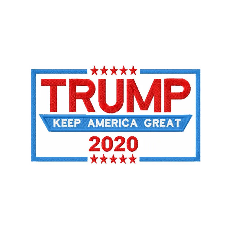 Keep America Great embroidery design featuring patriotic motifs for stitching on apparel and accessories.