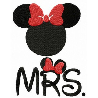 Mrs. Mouse embroidery design - Embroidery Design
