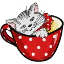 Preview of Cat in Cup 3 embroidery design, featuring a playful cat nestled in a cozy cup, perfect for crafty projects.