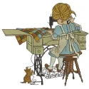 Preview of the 'Sewing is my Hobby' embroidery design showcasing intricate stitching patterns for crafters.